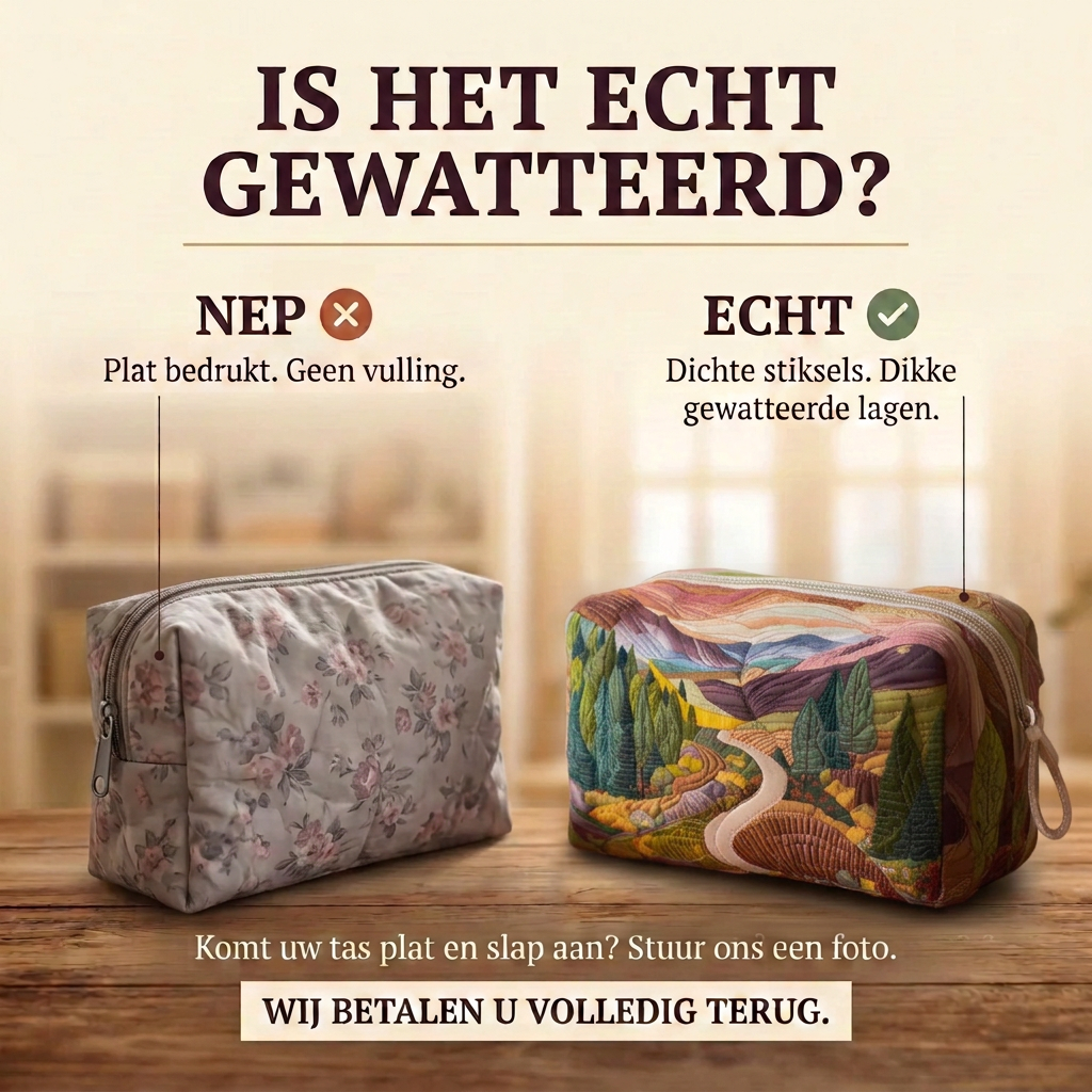 Gewatteerde make-uptas Vredige Vallei