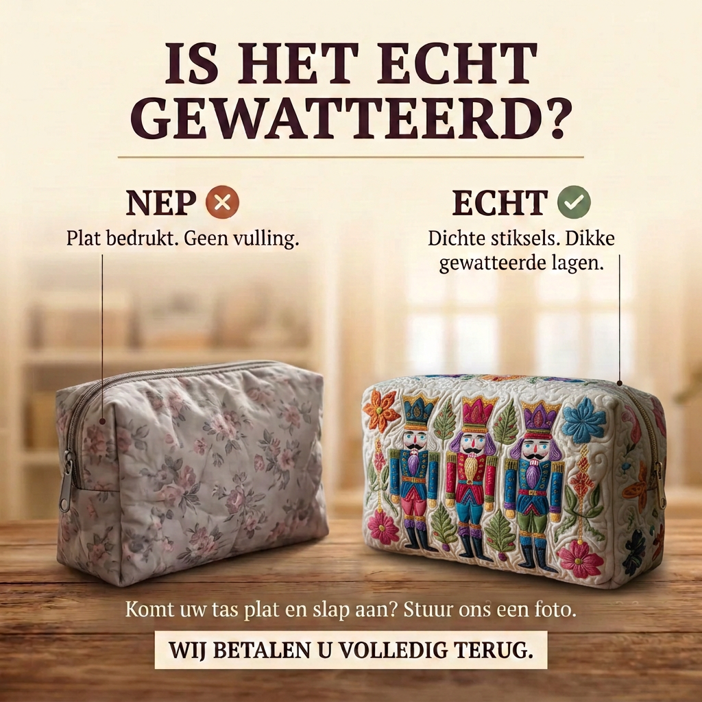 Gewatteerde make-uptas Wachter van de Feestvreugde