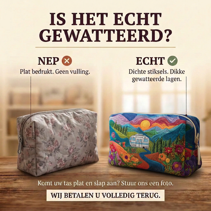 Gewatteerde make-uptas Weg vol Kleur