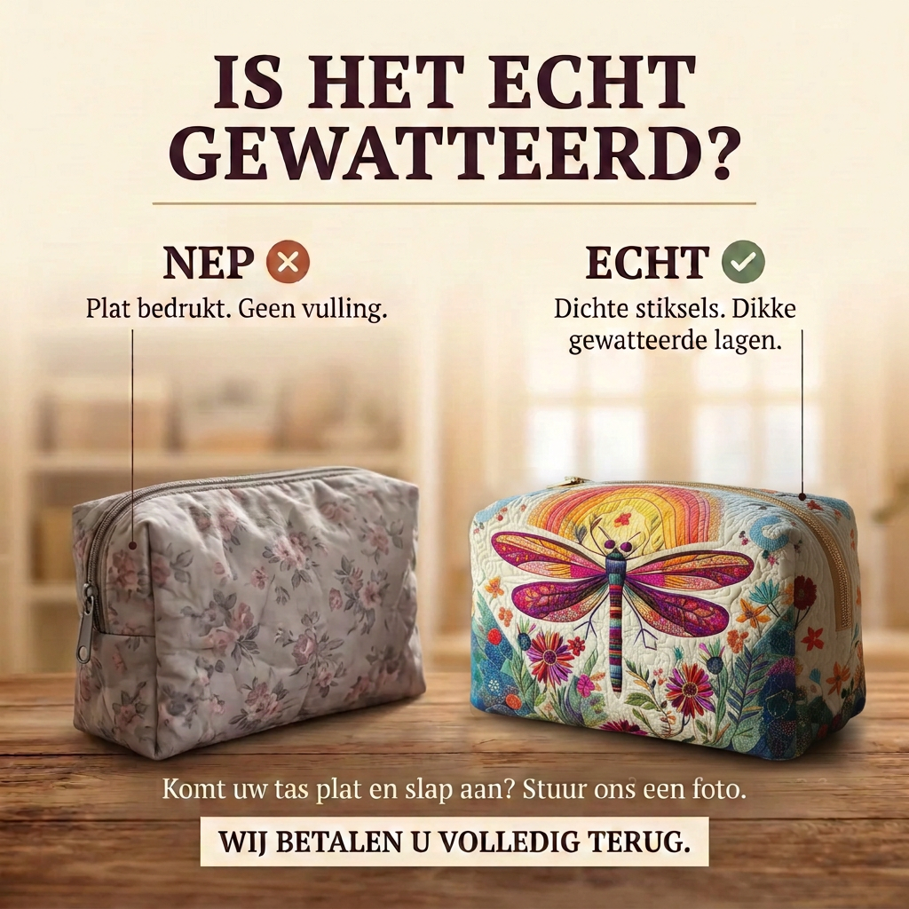 Gewatteerde make-uptas Zachte Vlucht