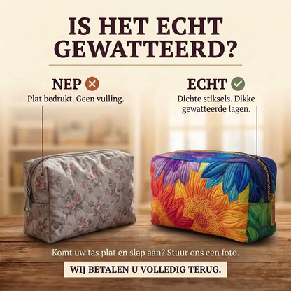 Gewatteerde make-uptas Zomerbloei