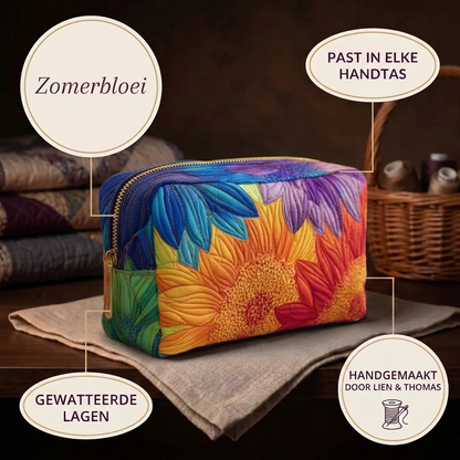 Gewatteerde make-uptas Zomerbloei