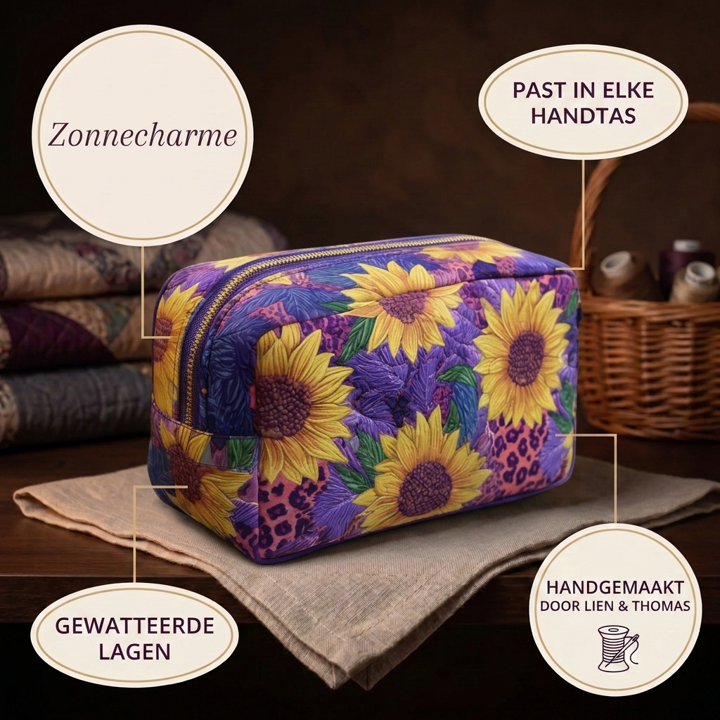 Gewatteerde make-uptas Zonnecharme