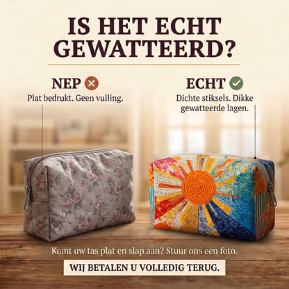 Gewatteerde make-uptas Zonnestraal