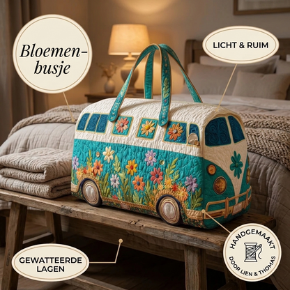 Gewatteerde reistas Bloemenbusje