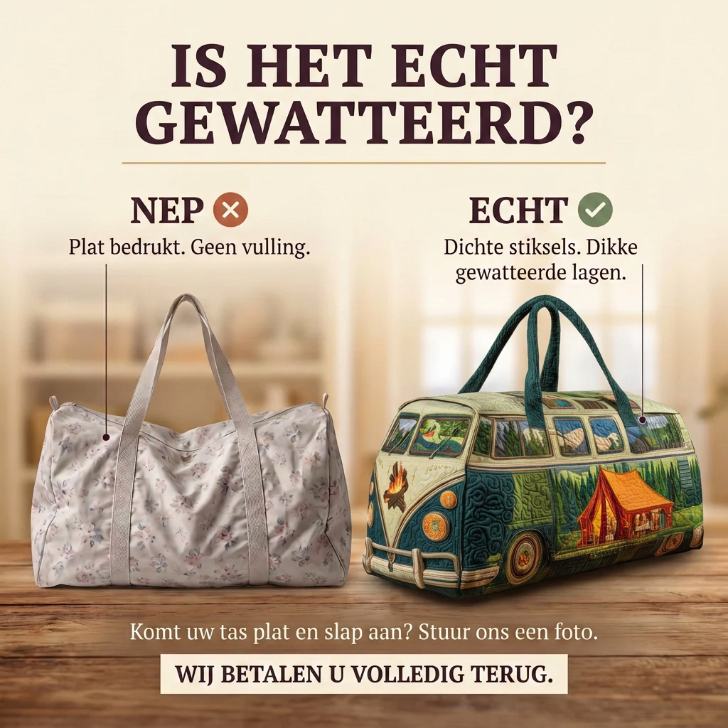 Gewatteerde reistas Kampeerbusje