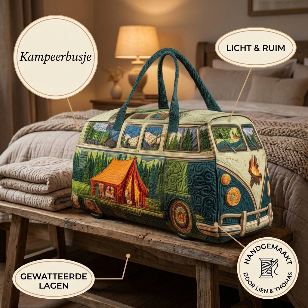 Gewatteerde reistas Kampeerbusje