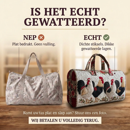 Gewatteerde reistas Kippencharme