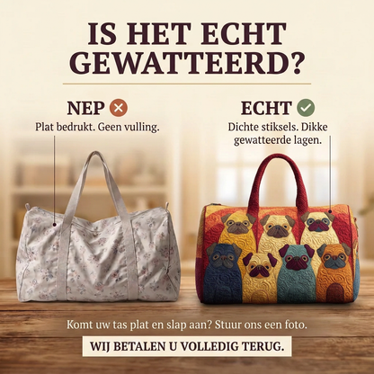 Gewatteerde reistas Mollige Mops