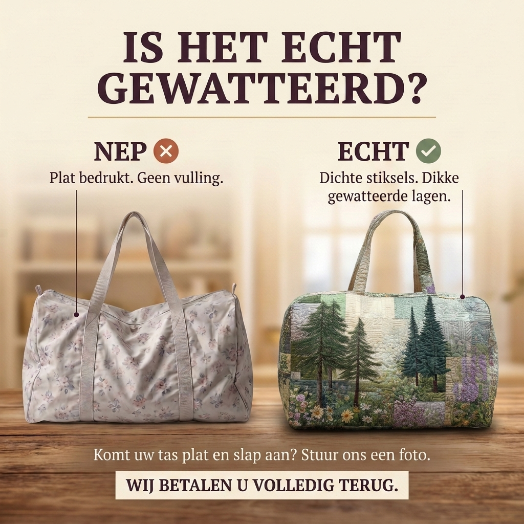 Gewatteerde reistas Bosdroom