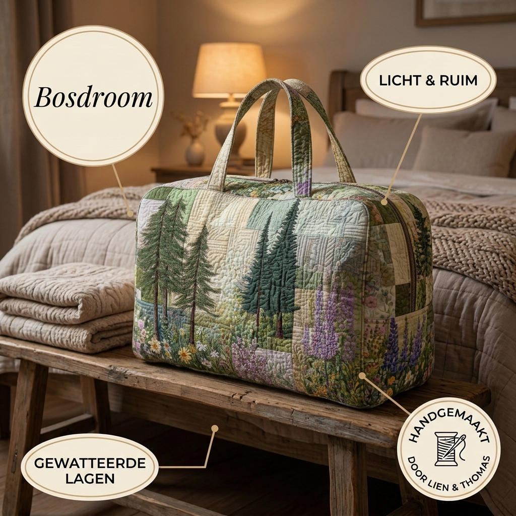 Gewatteerde reistas Bosdroom