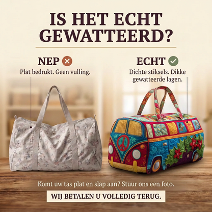 Gewatteerde reistas Vrolijk Hippiebusje