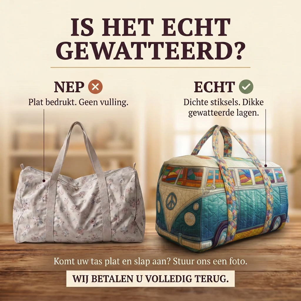 Gewatteerde reistas Retro in Beweging