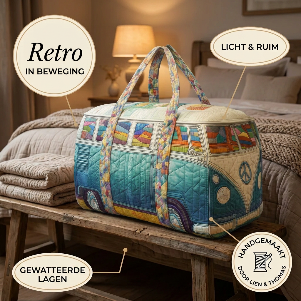 Gewatteerde reistas Retro in Beweging
