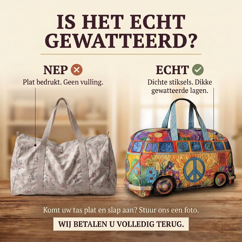 Gewatteerde reistas Wegritme