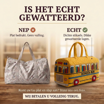 Gewatteerde reistas Gele Bus