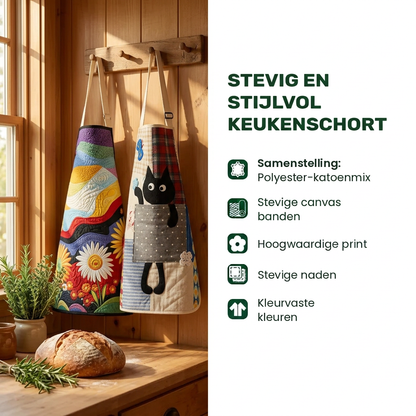 Gewatteerd keukenschort Gouden Oogst