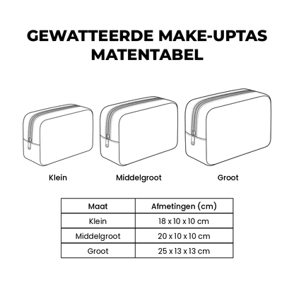 Gewatteerde make-uptas Wachter van de Feestvreugde