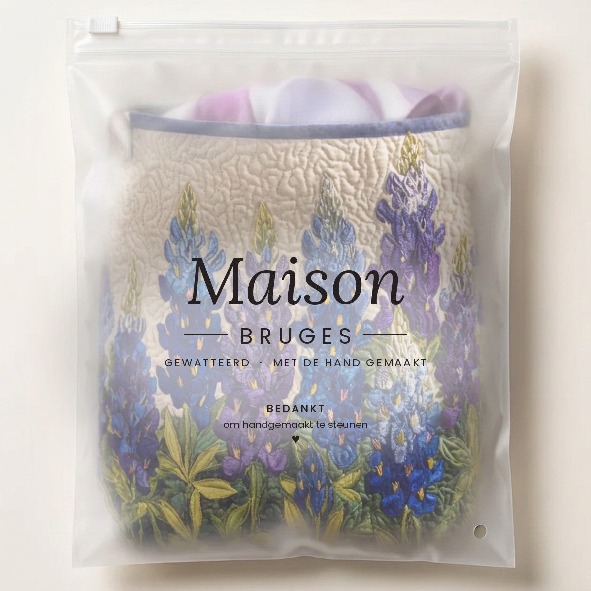 Gewatteerde wasmand Droom van blauwe lupines