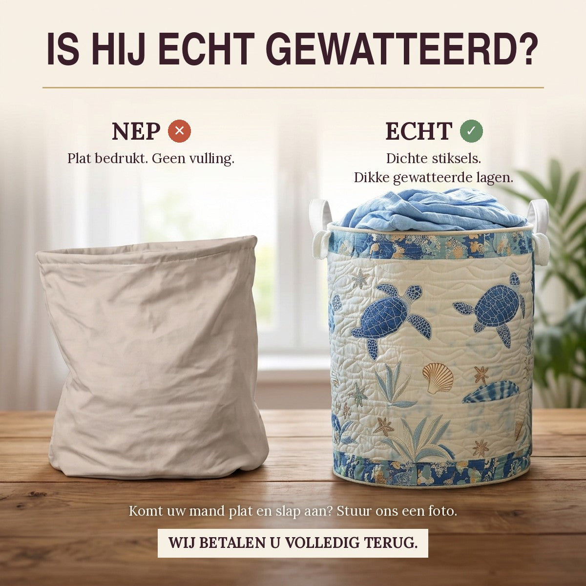 Gewatteerde wasmand Rust aan de kust
