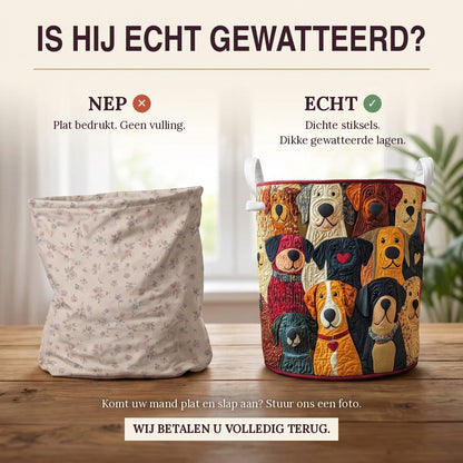 Gewatteerde wasmand Kleurrijke honden