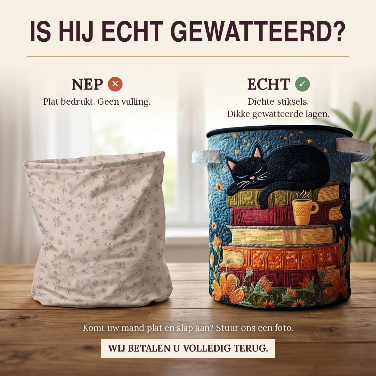 Gewatteerde wasmand Knusse betovering