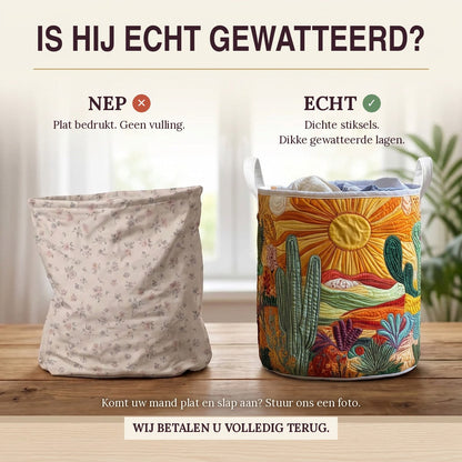 Gewatteerde wasmand Dageraad in de woestijn
