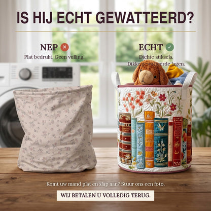 Gewatteerde wasmand Wegdromen in verhalen