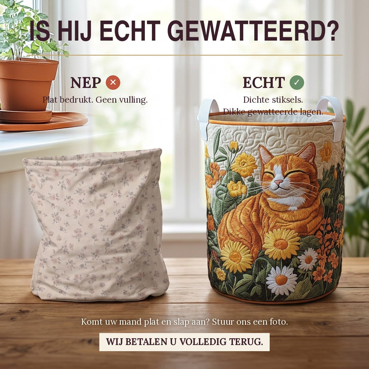 Gewatteerde wasmand Boskat