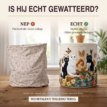 Gewatteerde wasmand Tuinkatten