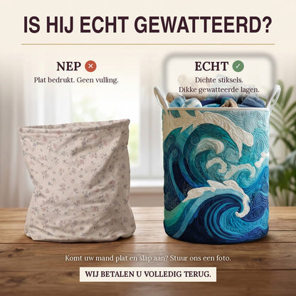 Gewatteerde wasmand Zacht zeeschuim