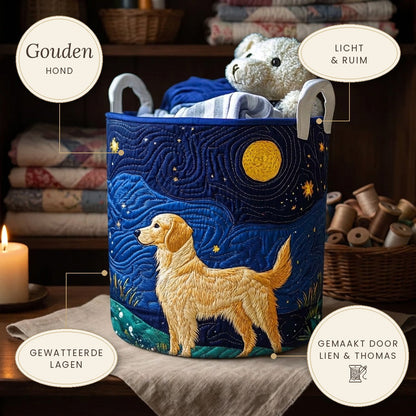 Gewatteerde wasmand Gouden hond