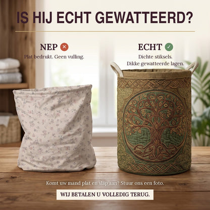 Gewatteerde wasmand Gouden wortels