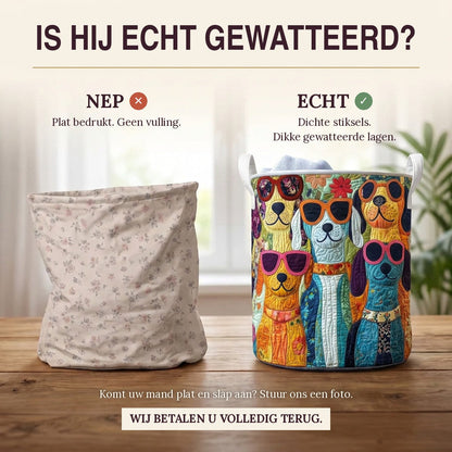 Gewatteerde wasmand Vrolijke honden