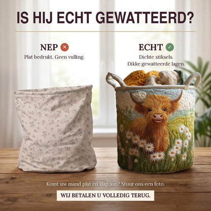 Gewatteerde wasmand Zonsondergang in de Highlands