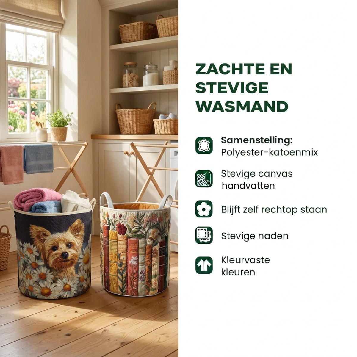 Gewatteerde wasmand Boskat