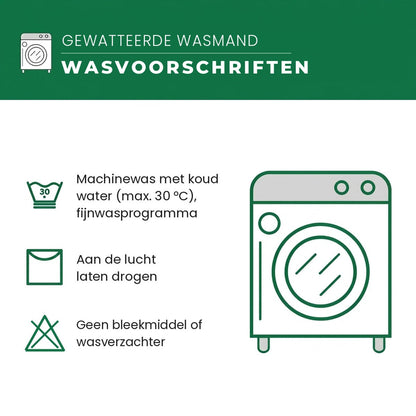 Gewatteerde wasmand Bloemenbibliotheek
