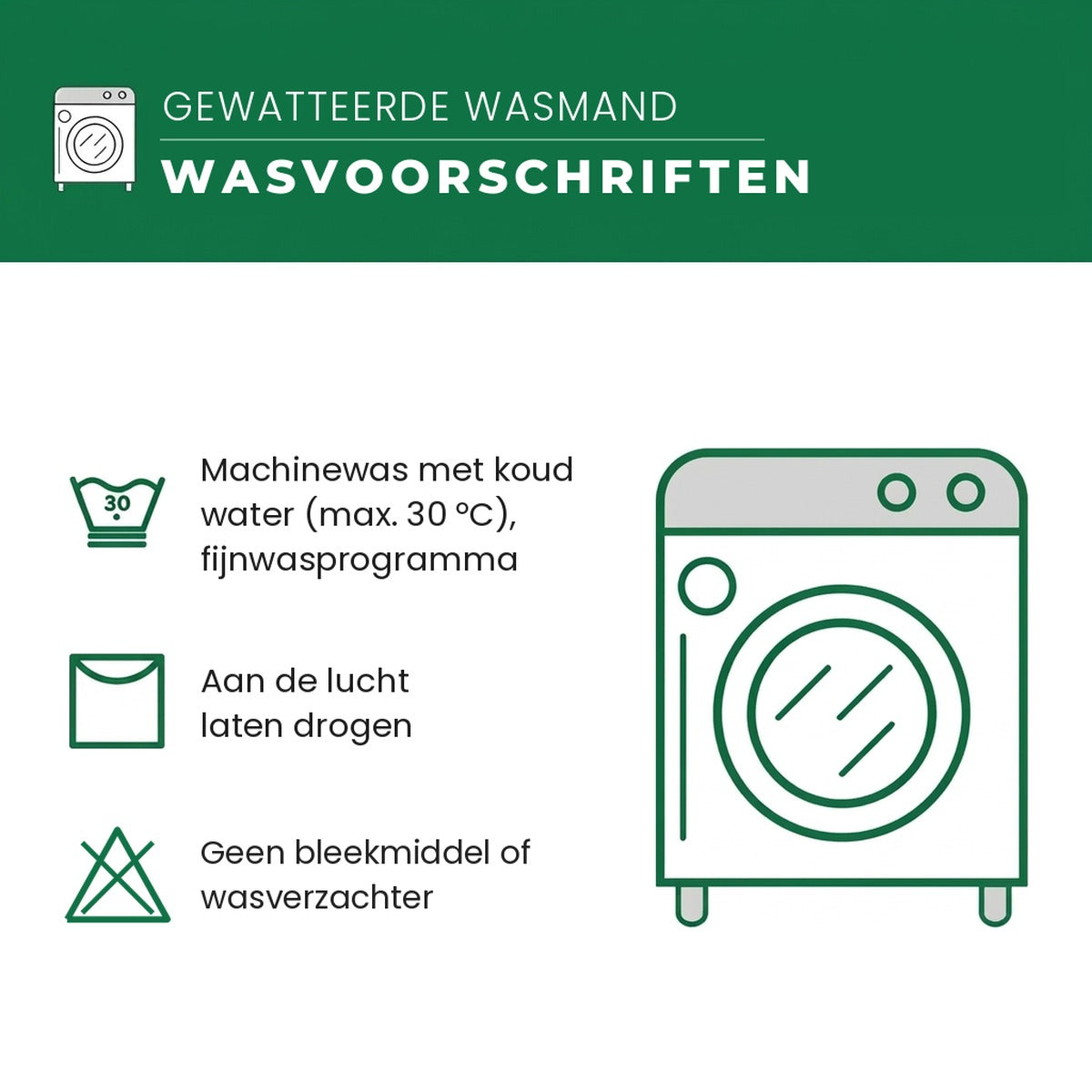 Gewatteerde wasmand Oud woud