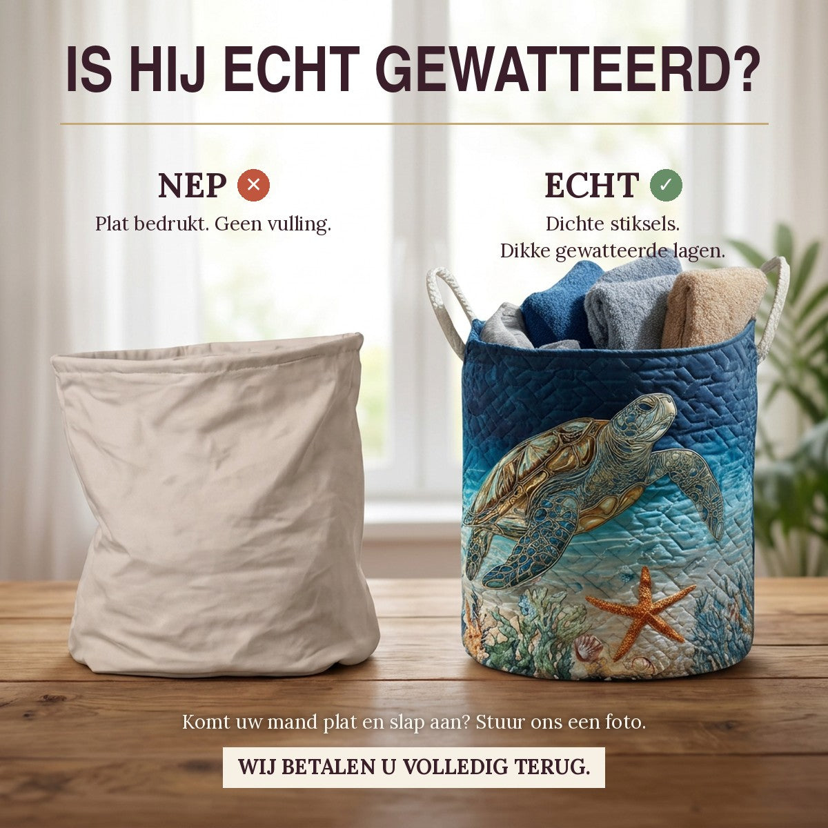 Gewatteerde wasmand Maritieme sfeer