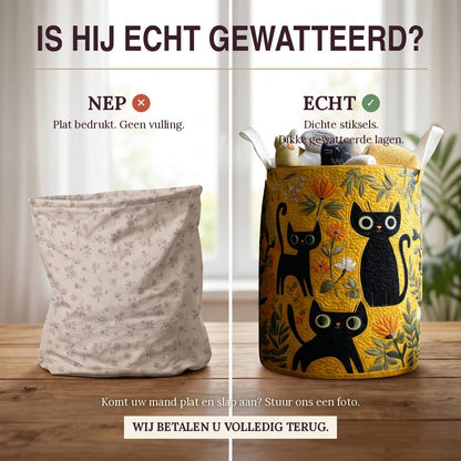 Gewatteerde wasmand Miauwfeestje
