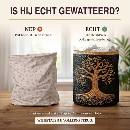 Gewatteerde wasmand Wortels van goud