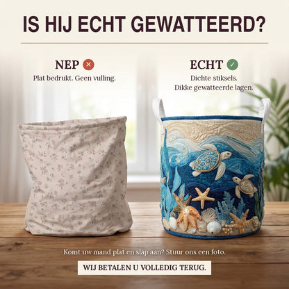Gewatteerde wasmand Glanzende schelp