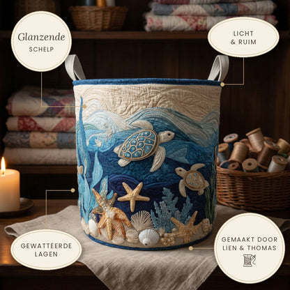 Gewatteerde wasmand Glanzende schelp