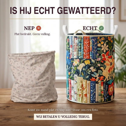 Gewatteerde wasmand Verhalen in bloei